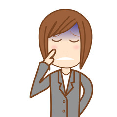 体調不良のビジネスウーマン