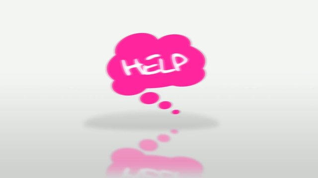 Help bubble text animation video