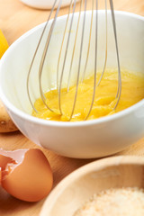 raw ingredients to make an omelet
