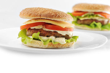hamburger with cutlet
