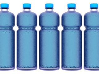 bottle of water on a white background