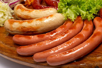 Grilled sausages