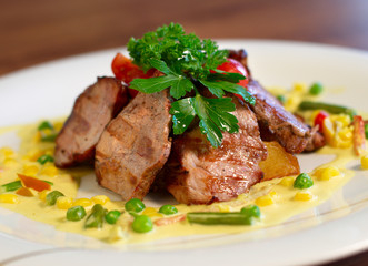 Grilled pork chop