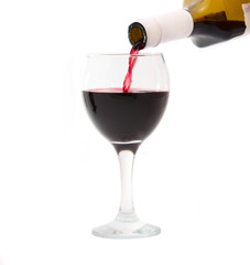 bottle and a glass of wine