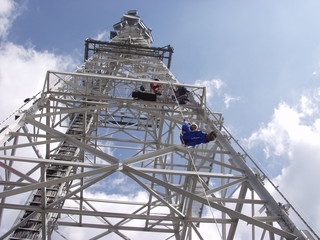 Sicherheitstraining auf Masten