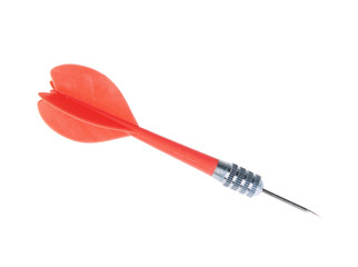Red dart isolated on white background