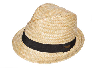Straw hat isolated against white