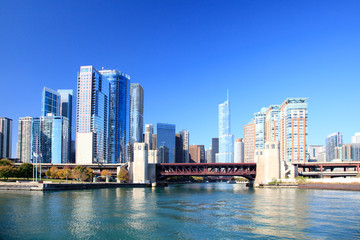 Fototapeta na wymiar Chicago Financial District