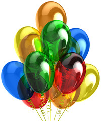 3d balloons translucent.