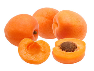 apricot isolated on white background