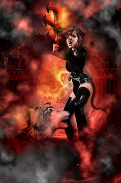 She Devil - Demon rising from the Gates of Hell