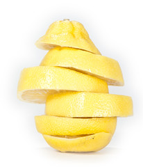 Fototapeta na wymiar Zerschnittene Zitrone