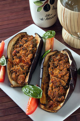 Melanzane ripiene al forno - Stuffed Eggplant oven baked