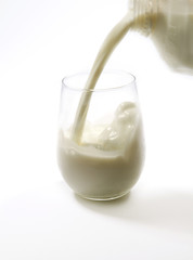 Pouring milk