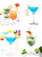 Tropical Cocktails Cocktails collage Martini, Mojito