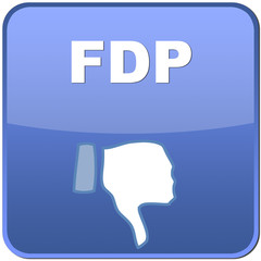 Button FDP mit Daumen runter