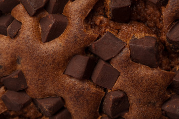 closeup of a chocolate brownie