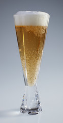 Glass of light beer