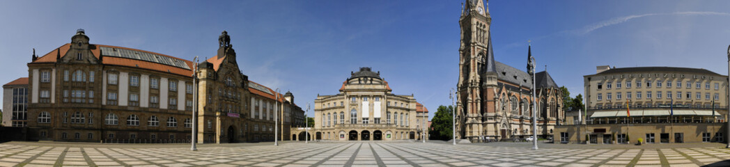 Opernhaus Chemnitz, Theaterplatz, Sachsen, Deutschland