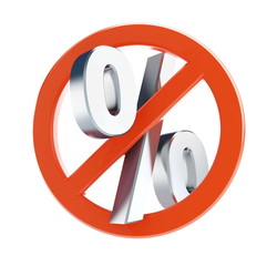 no percentage on a white background © 3desc
