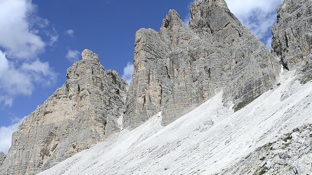 Panoramica sulla parete sud delle 3 cime