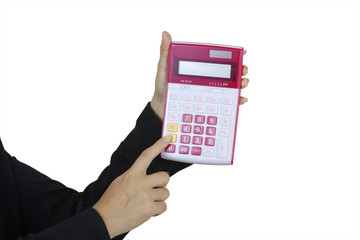 calculator with hand