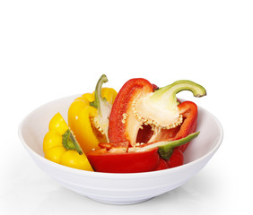 Red and yellow sweet pepper