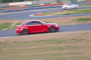 Fotobehang Fast car in a race © svand