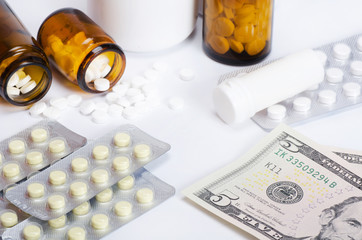 Packs of pills - abstract medical