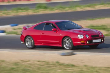 Raamstickers Fast car in a race © svand