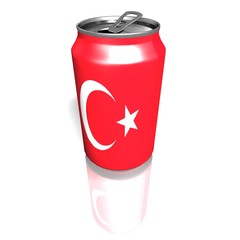 LATTINA CON BANDIERA  TURCHIA