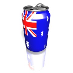 Fototapeta premium LATTINA CON BANDIERA AUSTRALIA