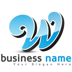 logo business design, lettre W