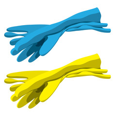Set of rubber gloves