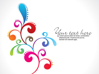 abstract artistic colorful floral design