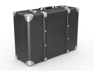 Leather suitcase
