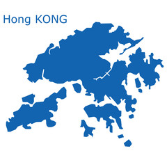 Naklejka premium The map of hong kong