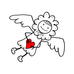 Angel with heart