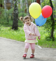 happy child with ballon