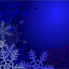 Fototapeta na wymiar Christmas card - Cartolina natalizia blu