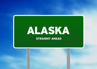 Alaska Green Highway Sign