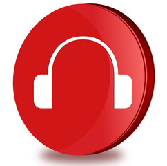 Headphone glossy icon