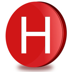 Fototapeta premium Hospital glossy icon