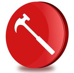 Hammer glossy icon