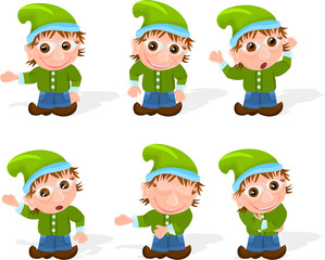 Set of a elf character poses B