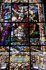 Fotobehang Vitrail de l'église Sainte-Marguerite à Paris © Atlantis