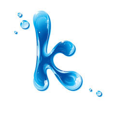 ABC series - Water Liquid Letter - Small Letter k