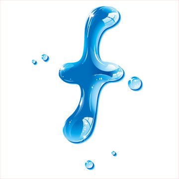 recommend clip art: ABC series - Water Liquid Letter - Small Letter f