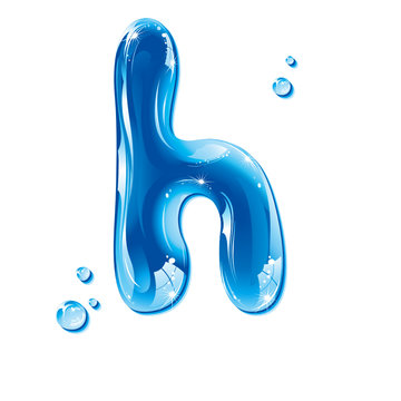 ABC series - Water Liquid Letter - Small Letter h