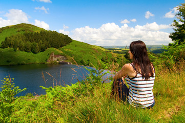 woman looking at view